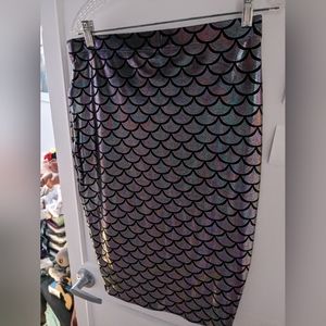 Black Milk mermaid chameleon pencil midi skirt